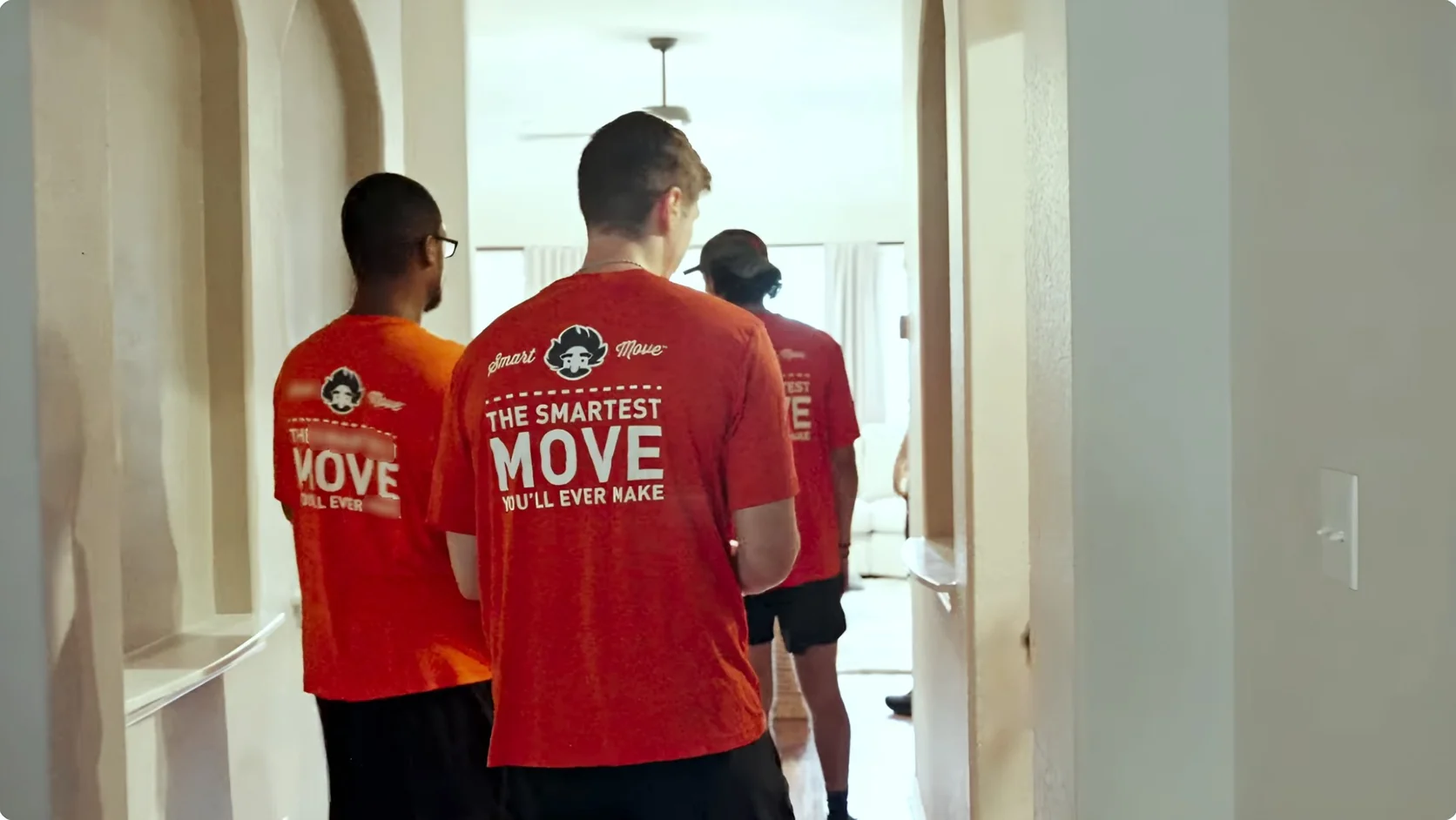 Moving truck being loaded for a scheduled relocation